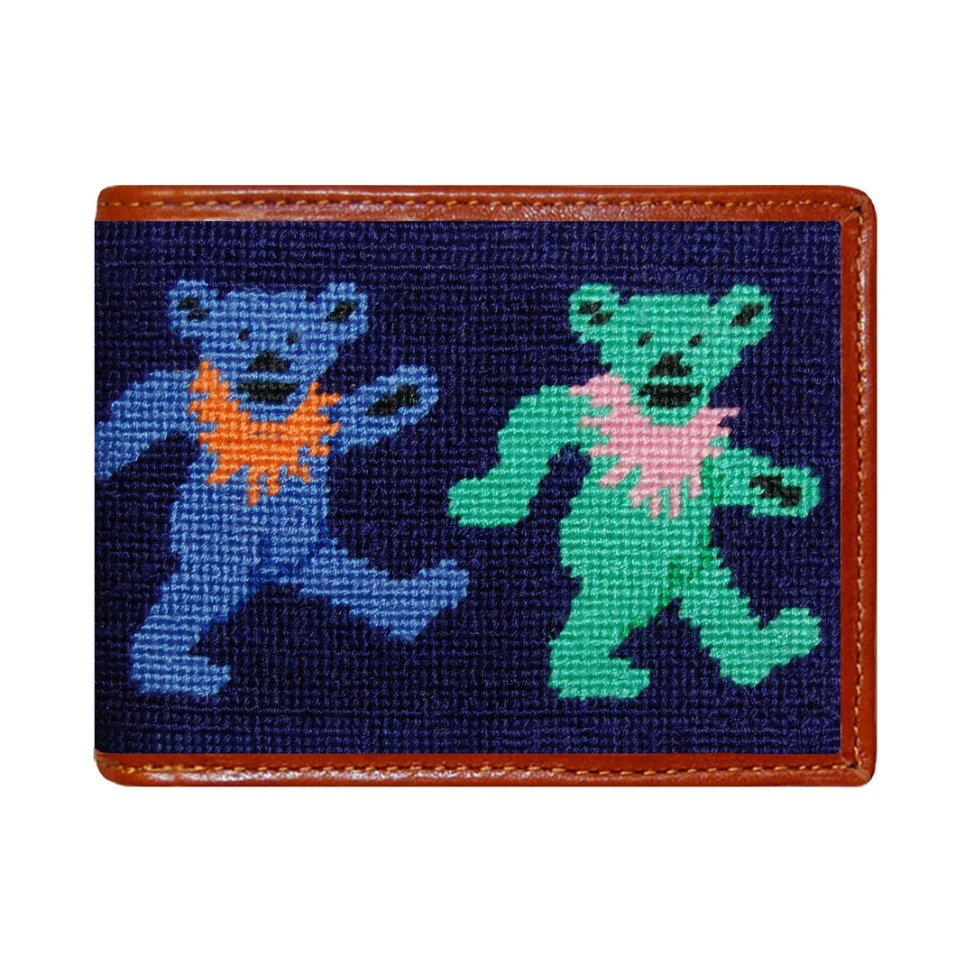 Smathers & Branson Dancing Bear Bifold Wallet: Navy