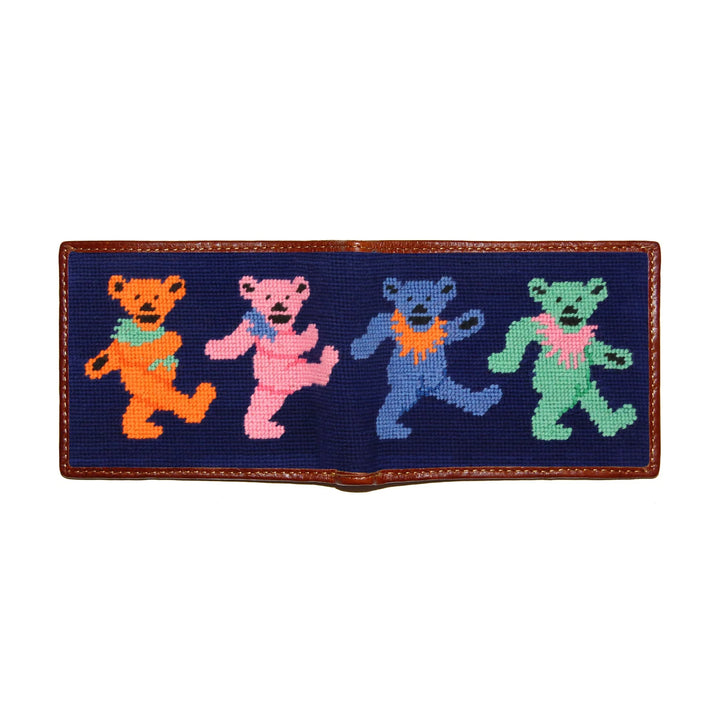 Smathers & Branson Dancing Bear Bifold Wallet: Navy