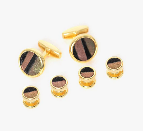 Brackish Daufuskie Cufflink & Studs Set: Gold