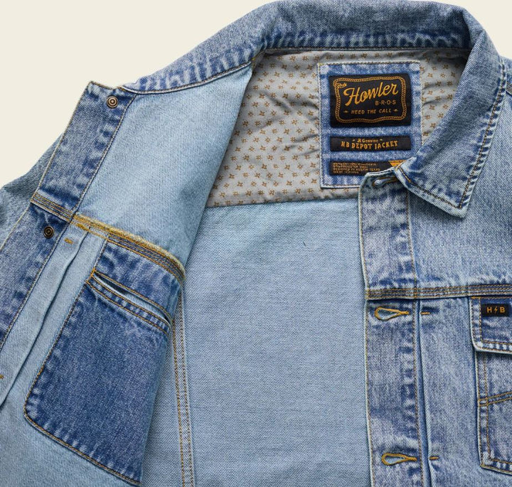 Howler Brothers Denim Depot Jacket: Lauper Light Wash
