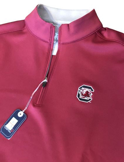 Johnnie-O University of South Carolina Block C Diaz Performance 1/4 Zip: Garnet