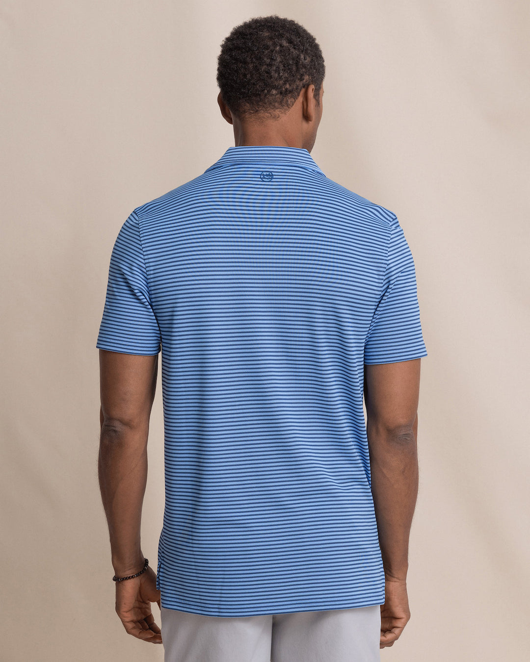 Southern Tide Oceanfront Stripe Pique Polo: Ocean Channel