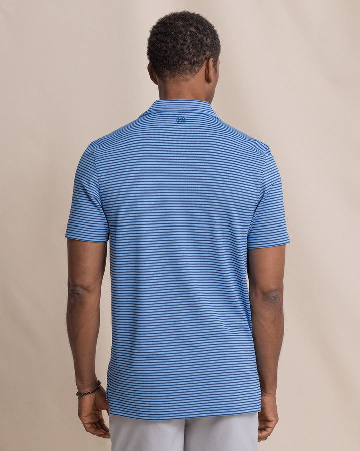Southern Tide Oceanfront Stripe Pique Polo: Ocean Channel