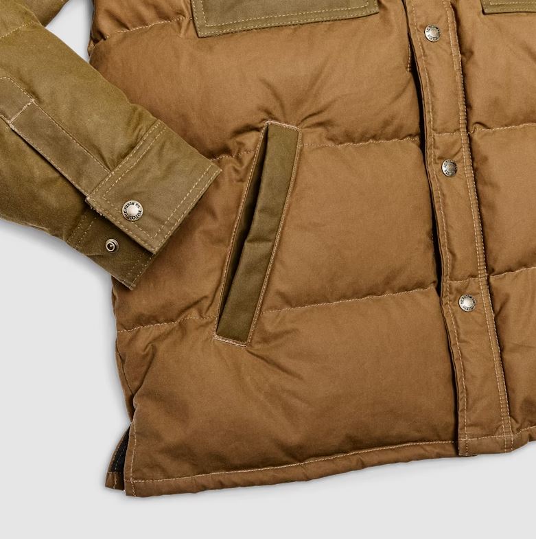 Filson Down Jac-shirt: Dark Tan