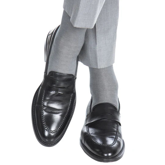 Dapper Classics Steel and Ash Nailhead Cotton Sock