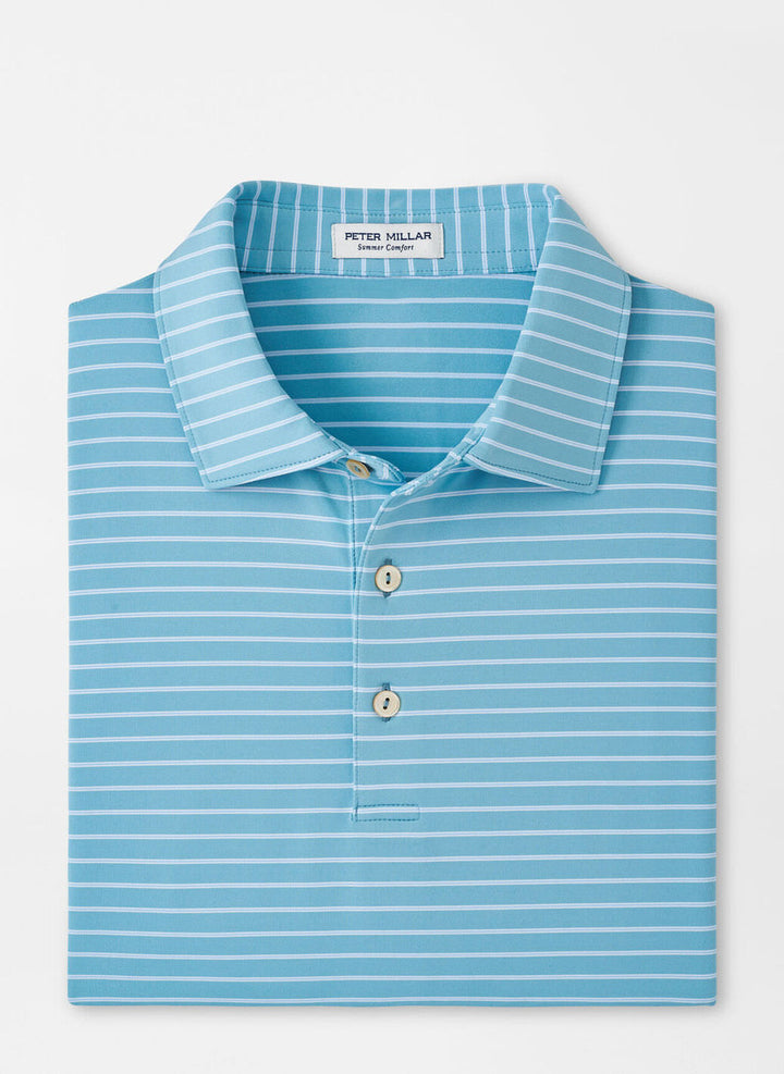 Peter Millar Drum Performance Polo: Cyan