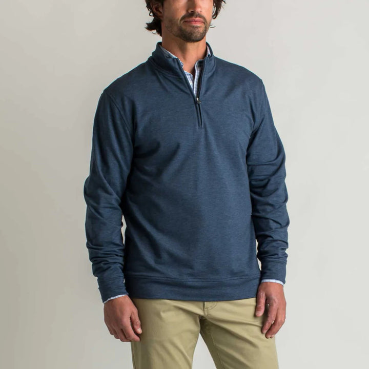 Duck Head Dunmore 1/4 Zip Pullover: Navy