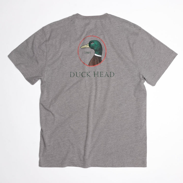 Duck Head Logo Short Sleeve T-shirt - Heather Grey