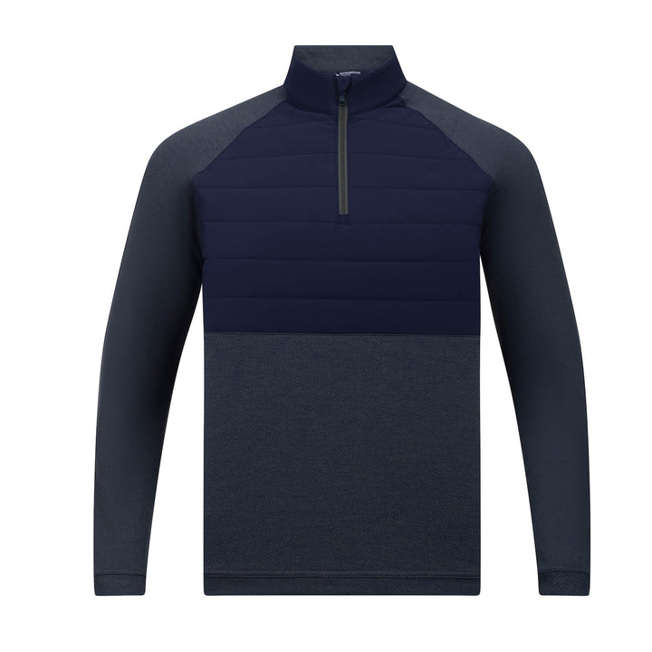 Harlestons Traveler Herringbone 1/4 Zip: Magnolia Green