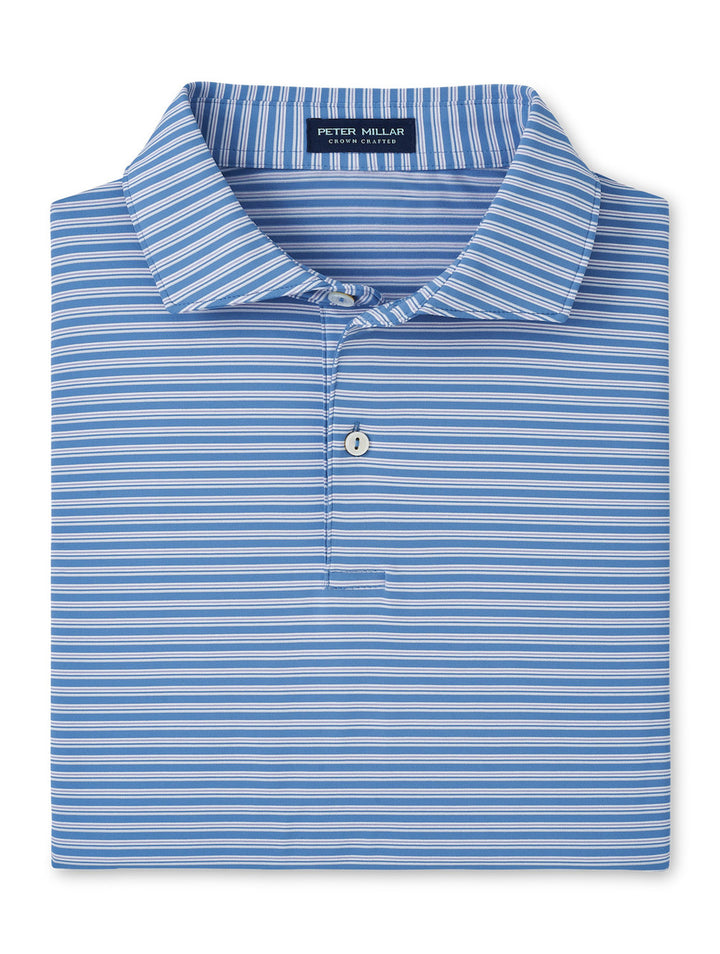 Peter Millar Crown Crafted Bowen Jersey Performance Jersey Polo: Brook Blue