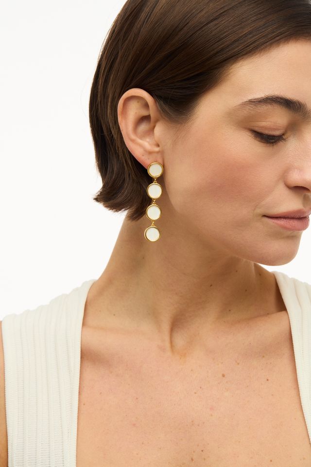 Brackish Multi Bezel Drop Earring: Amy