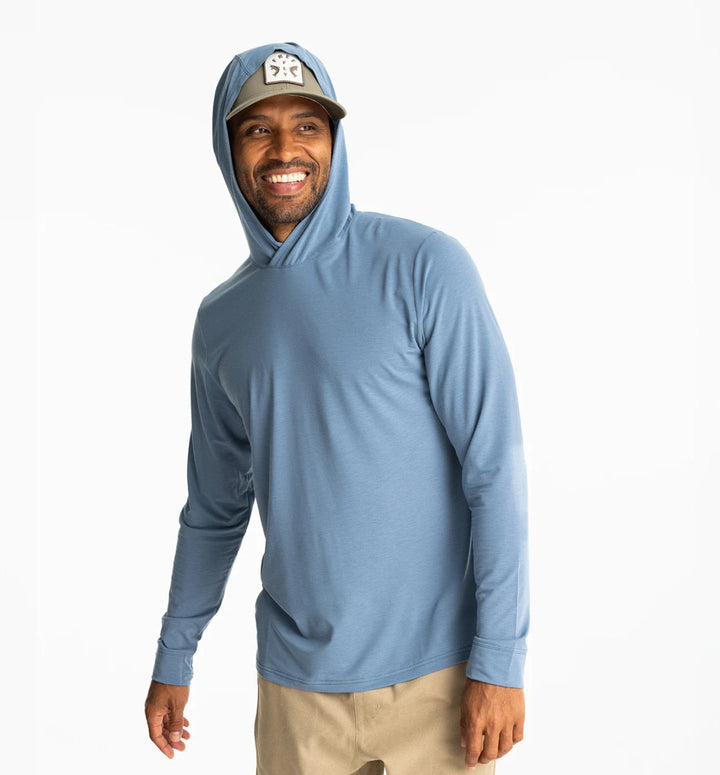 Free Fly Men's Elevate Lightweight Hoodie: Bluestone