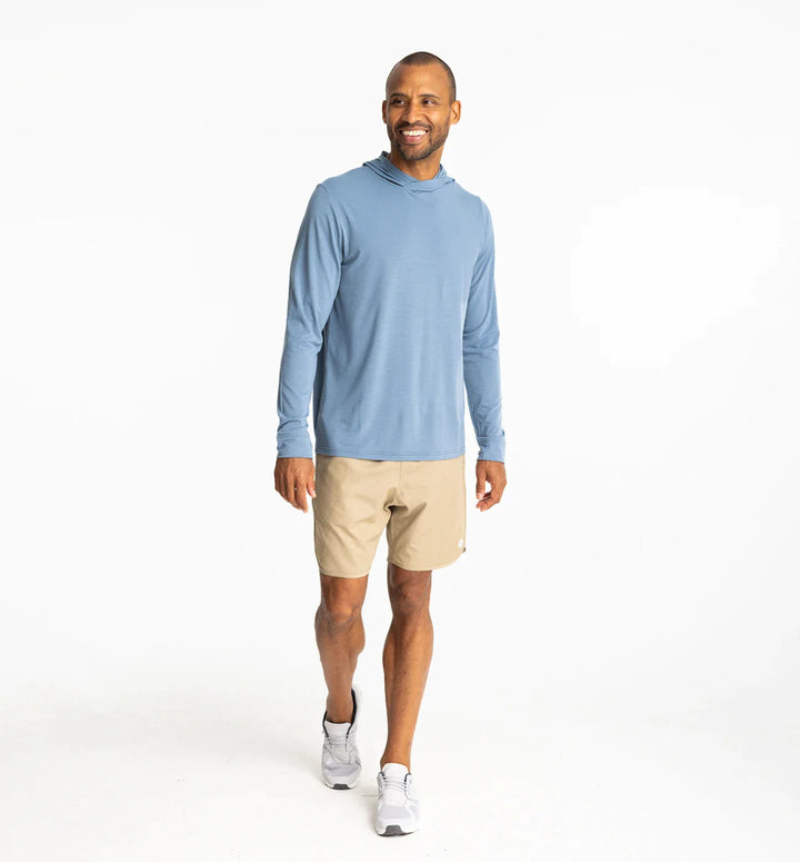 Free Fly Men's Elevate Lightweight Hoodie: Bluestone