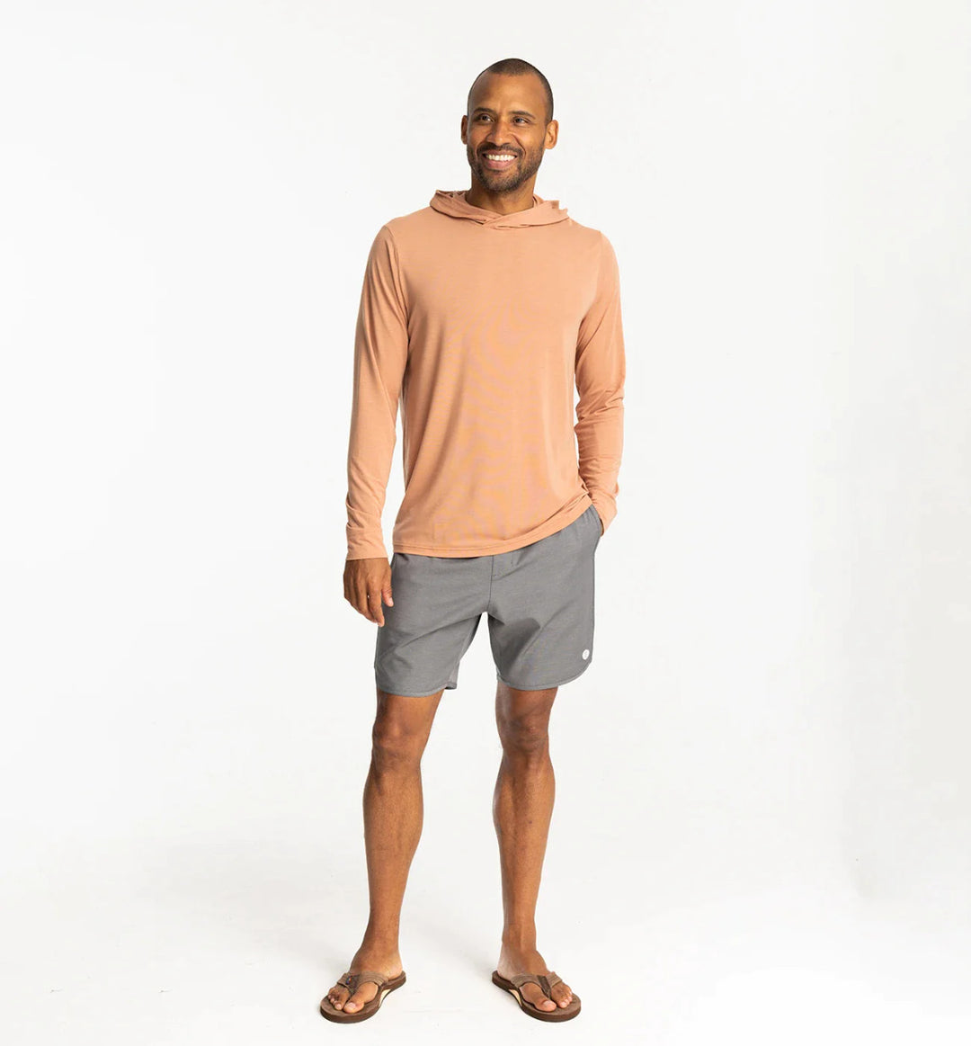 Free Fly Men's Elevate Lightweight Hoodie: Clay