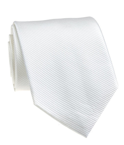 White Solid File Tie