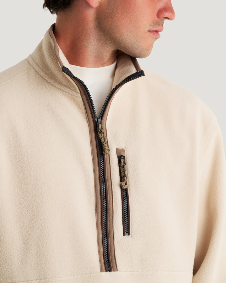 Free Fly Men's Ashridge Fleece Half Zip: French Oak