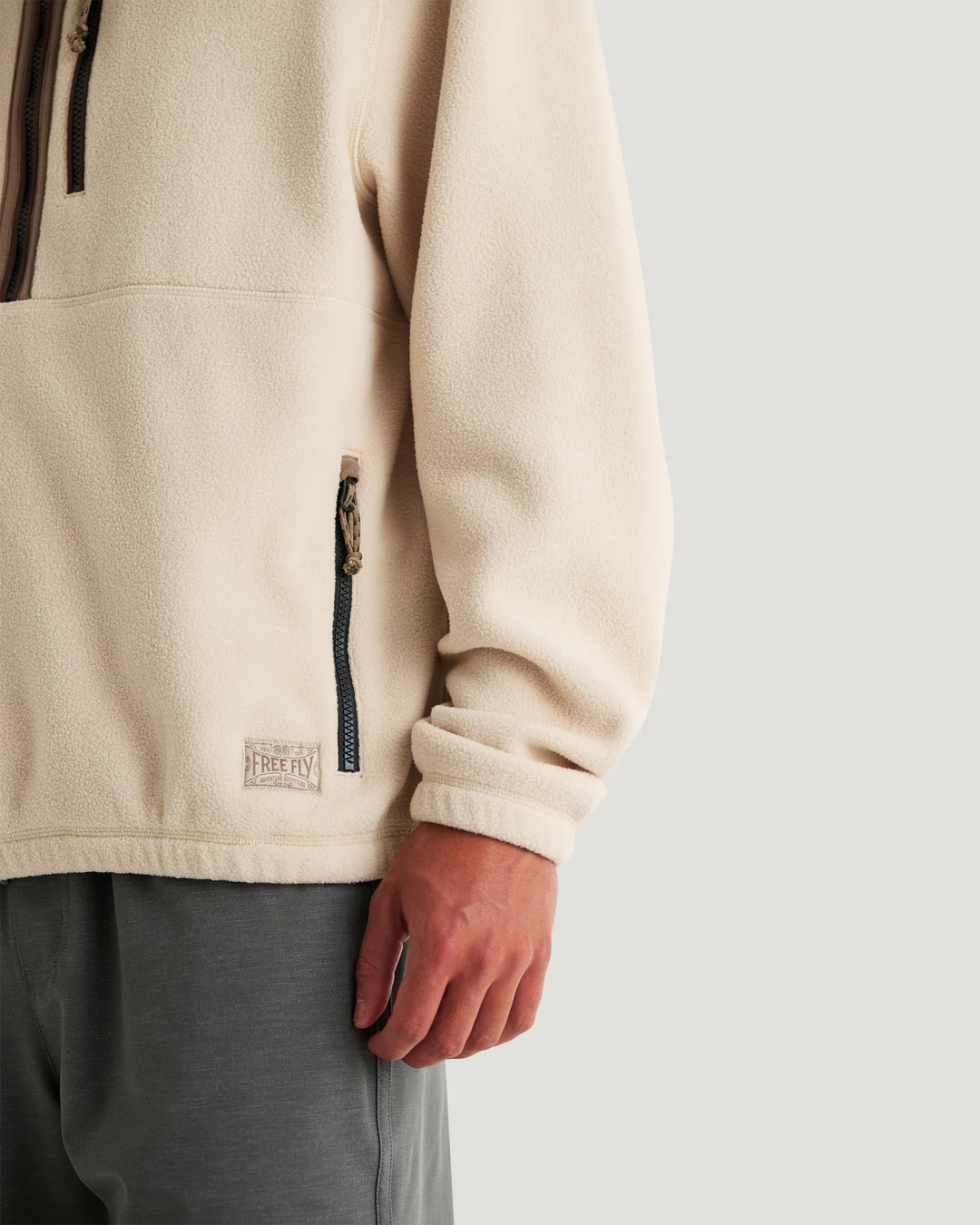 Free Fly Men's Ashridge Fleece Half Zip: French Oak