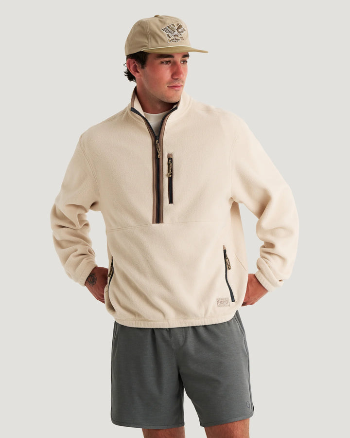 Free Fly Men's Ashridge Fleece Half Zip: French Oak