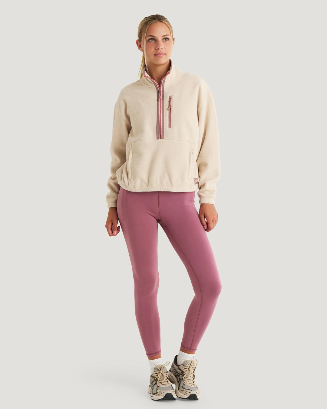 Free Fly Women's Ashridge Fleece Half Zip: French Oak