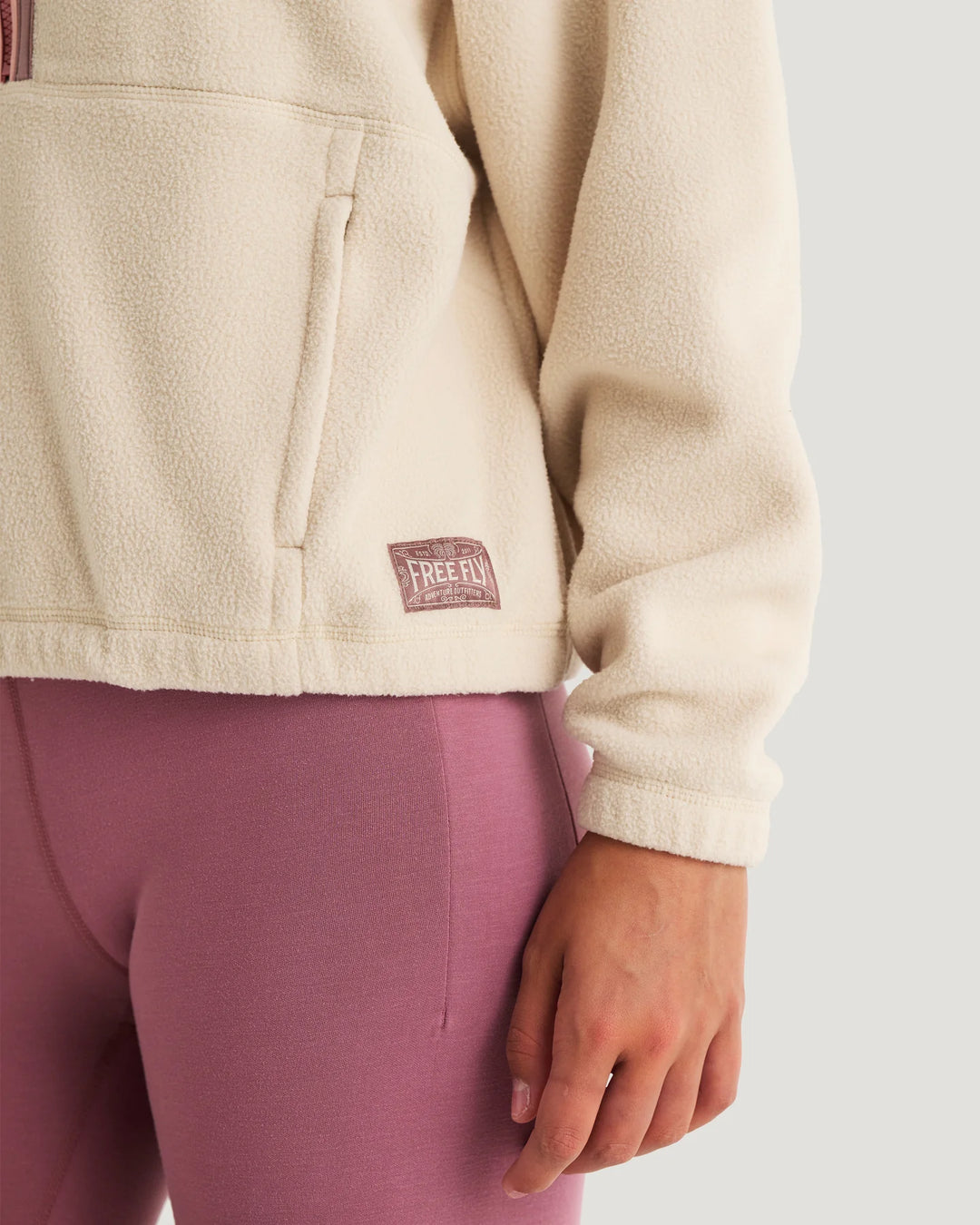 Free Fly Women's Ashridge Fleece Half Zip: French Oak