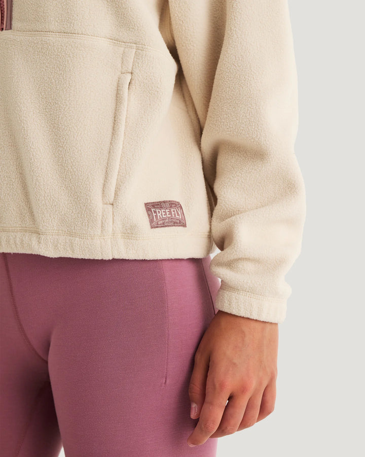 Free Fly Women's Ashridge Fleece Half Zip: French Oak