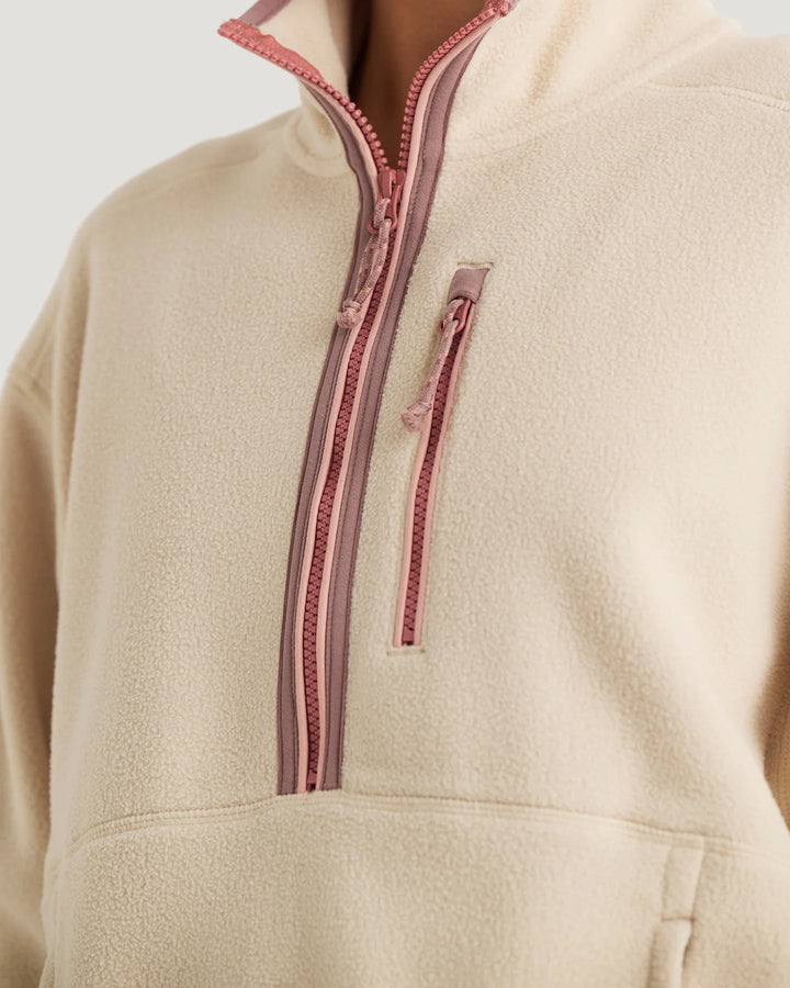 Free Fly Women's Ashridge Fleece Half Zip: French Oak