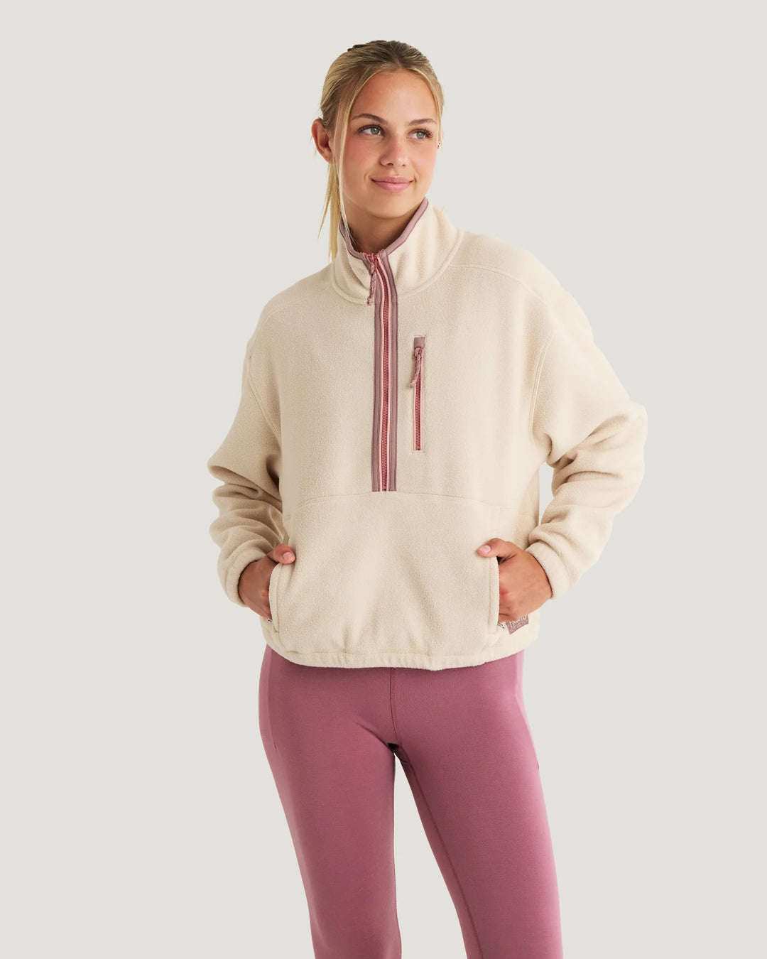 Free Fly Women's Ashridge Fleece Half Zip: French Oak