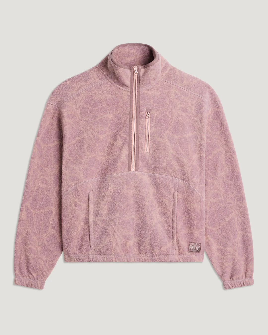 Free Fly Women's Ashridge Fleece Half Zip: Cosmic Bloom Plum