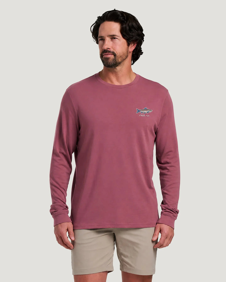 Free Fly Osprey Catch Long Sleeve T-shirt: Plum