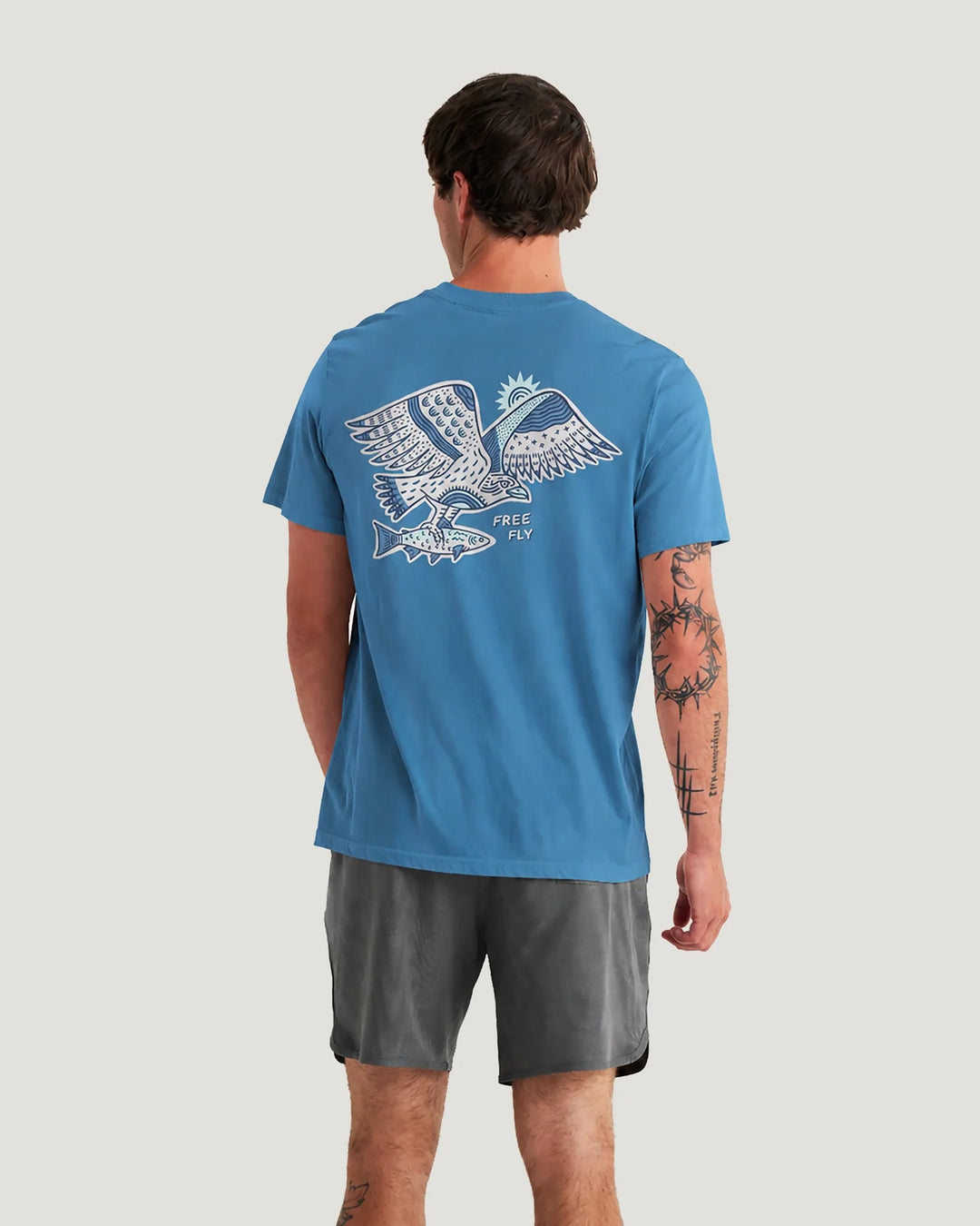 Free Fly Osprey Catch Tee: Pacific Blue