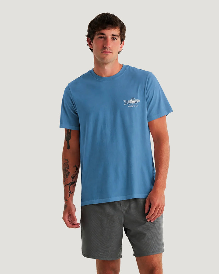 Free Fly Osprey Catch Tee: Pacific Blue