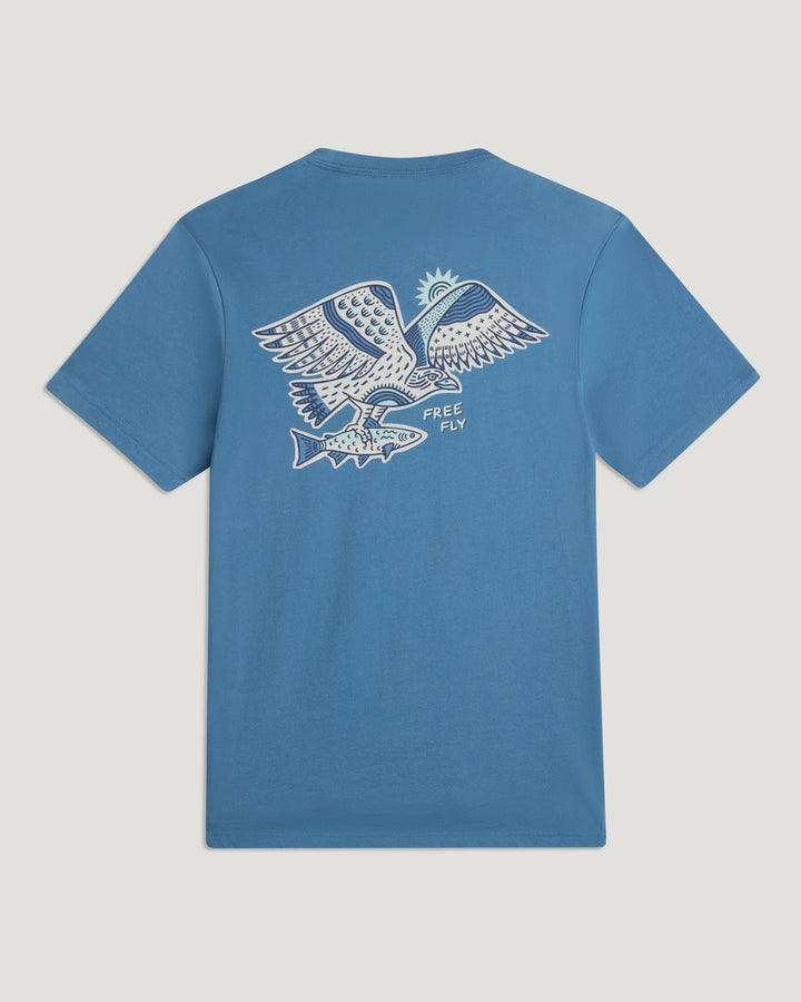 Free Fly Osprey Catch Tee: Pacific Blue