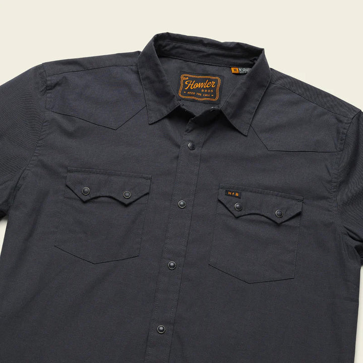 Howler Brothers Crosscut Snapshirt: Midnight Chambray