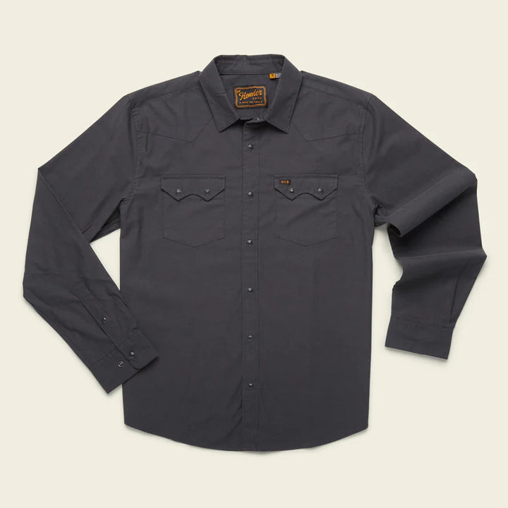 Howler Brothers Crosscut Snapshirt: Midnight Chambray