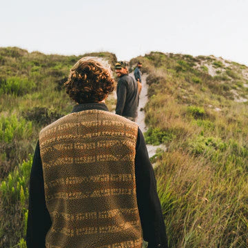 Howler Brothers Chisos Fleece Vest:  Mescal Stripe : Earth