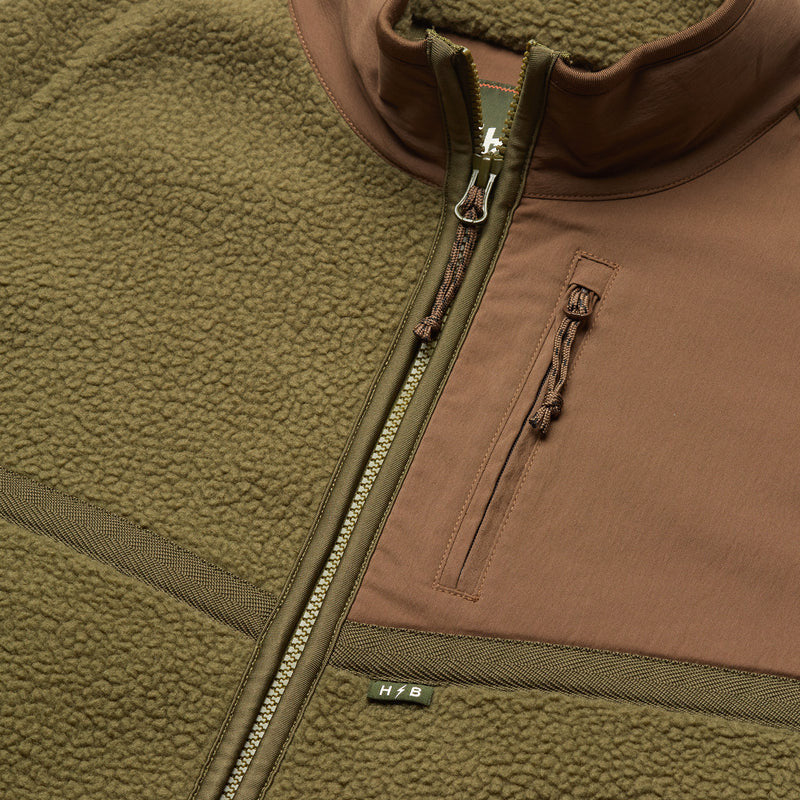 Howler Brothers Crozet Fleece Jacket: Olivetree