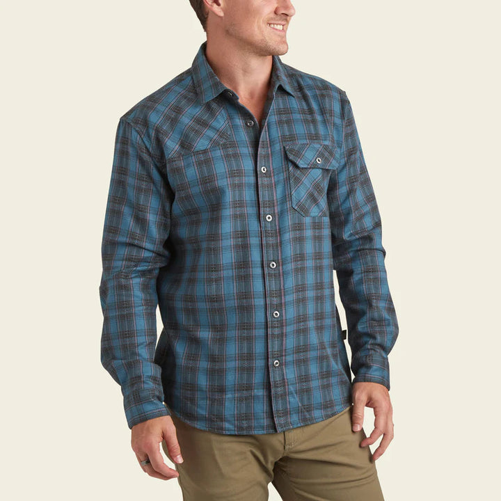 Howler Brothers Harker's Flannel: Barrett Plaid : Bluenote