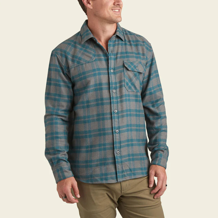 Howler Brothers Harker's Flannel:  Cohen Plaid : Dark Teal