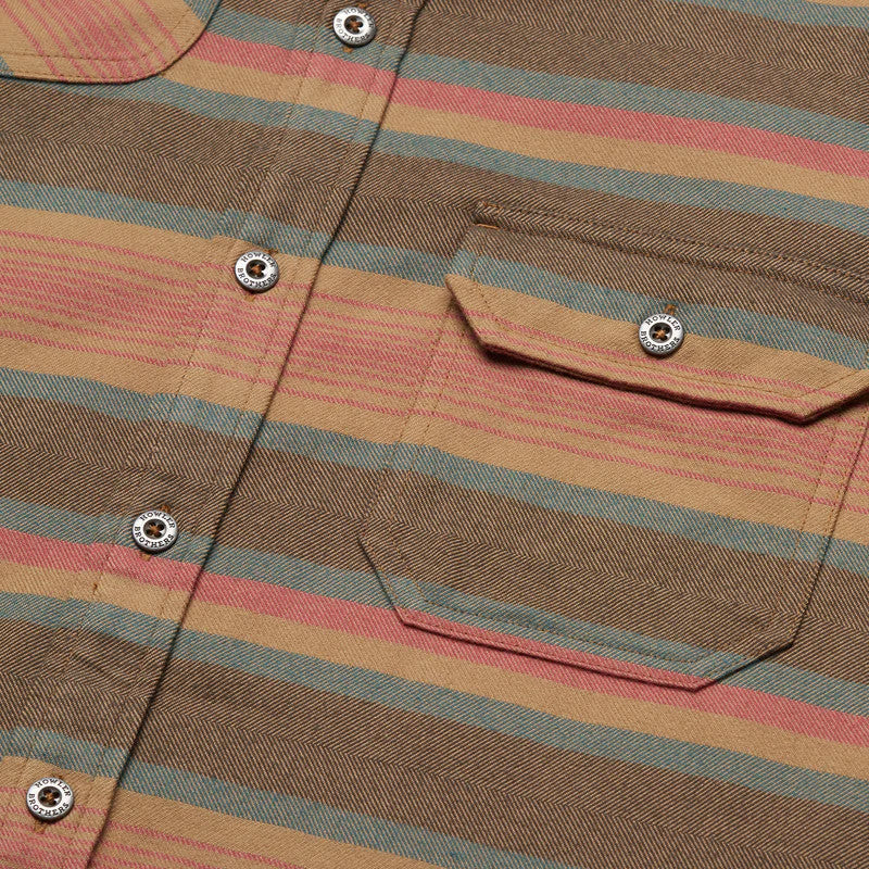 Howler Brothers Harker's Flannel:  Pathway Stripe : Sundown