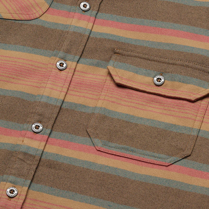 Howler Brothers Harker's Flannel:  Pathway Stripe : Sundown