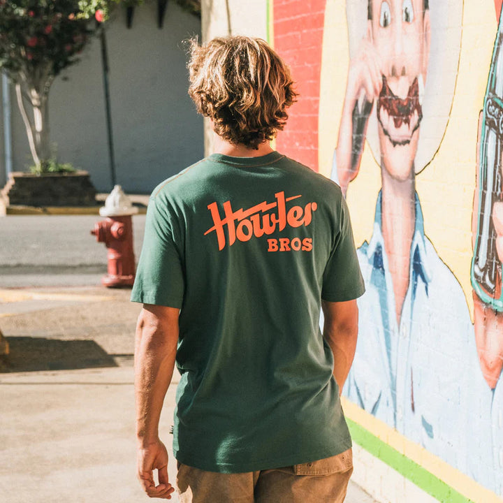 Howler Brothers Dual Howler Pocket T-Shirt: Forest Green