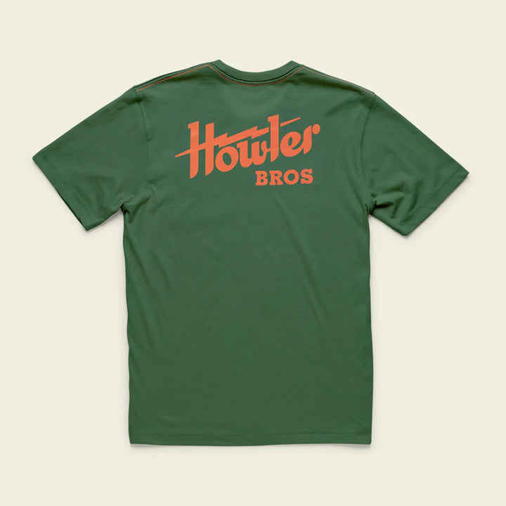 Howler Brothers Dual Howler Pocket T-Shirt: Forest Green