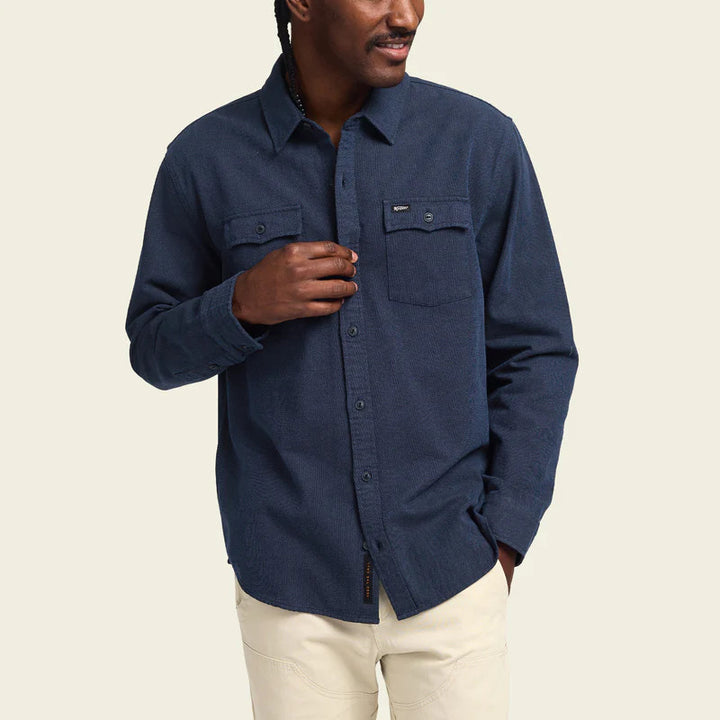 Howler Brothers Novato Shirt: Naval Blue