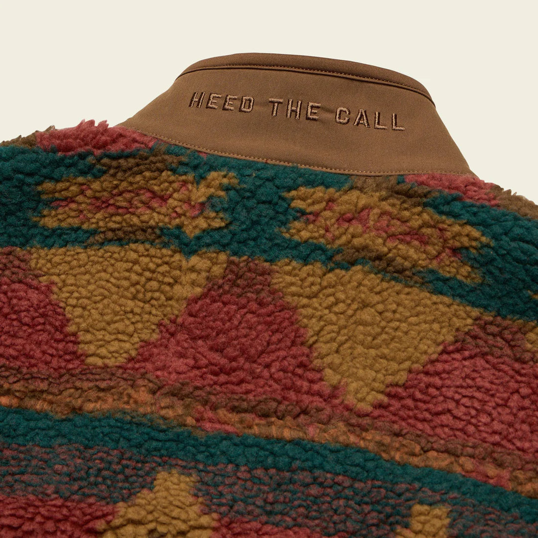 Howler Brothers Chisos Fleece Vest - Mitla Motifs: Russet