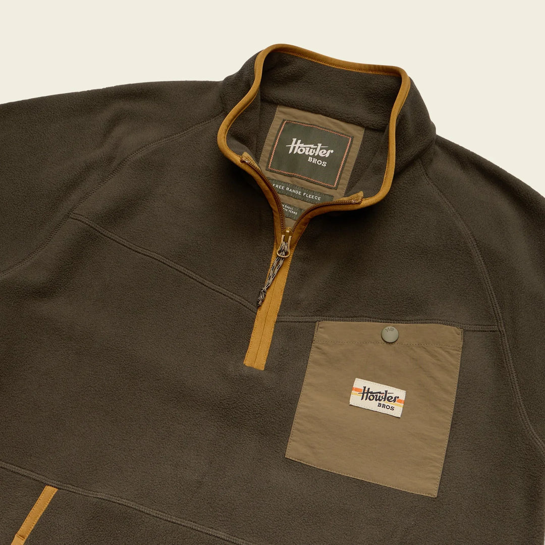 Howler Bros Free Range Fleece Pullover: Army