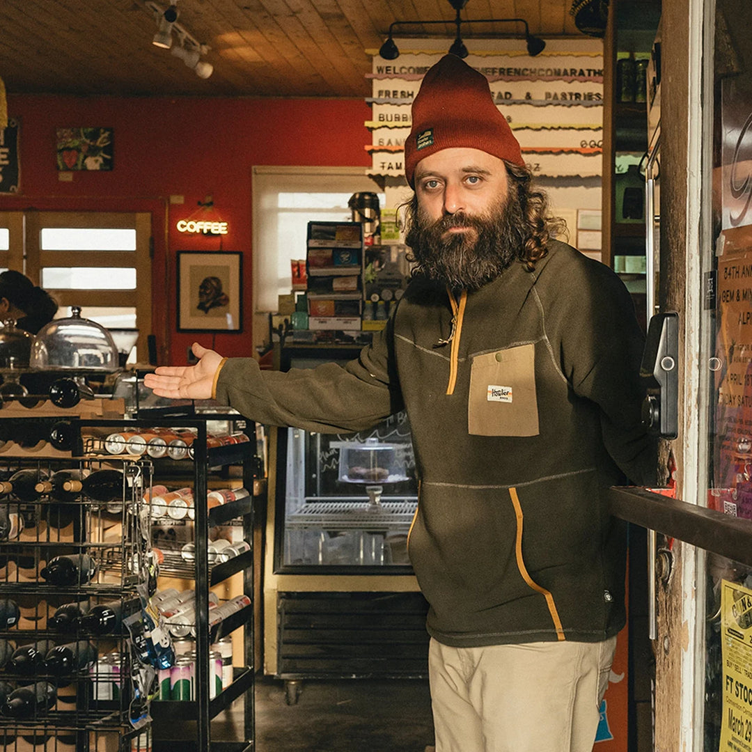 Howler Bros Free Range Fleece Pullover: Army