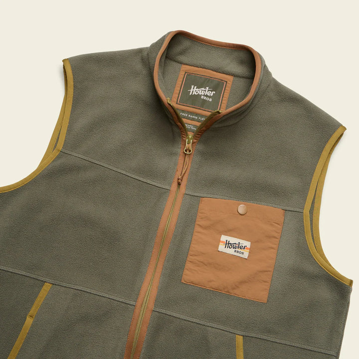 Howler Brothers Free Range Fleece Vest: Oregano