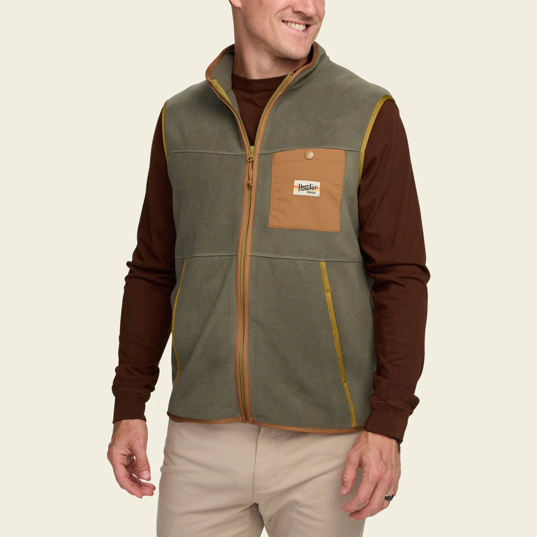 Howler Brothers Free Range Fleece Vest: Oregano