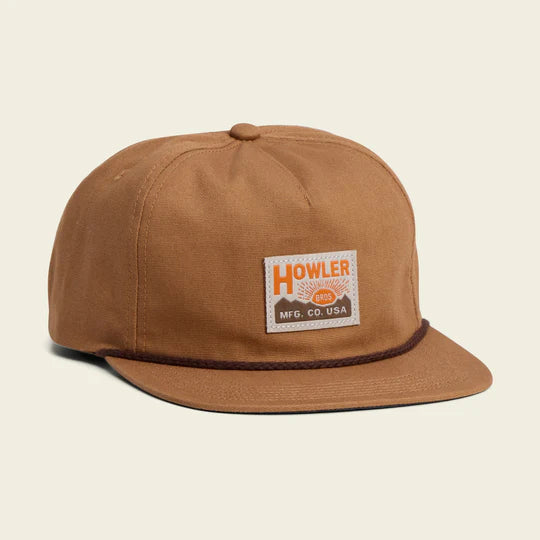 Howler Bros Unstructured Snapback Hat - HB Manufacturing Co: Brown Oxford