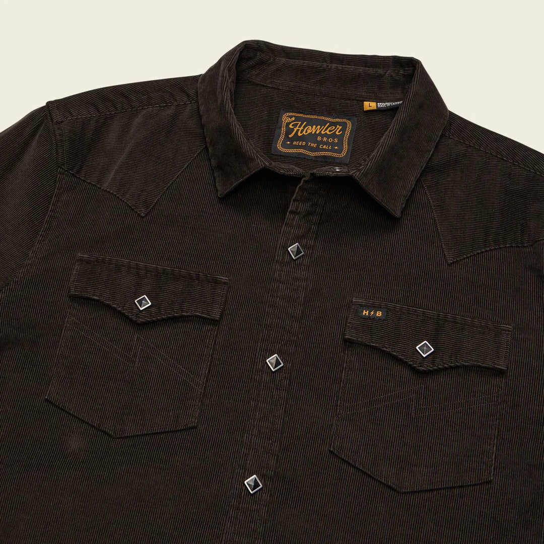 Howler Brothers Banning Corduroy Snapshirt: Antique Black